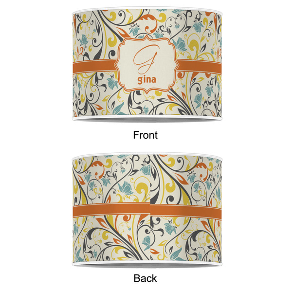 Swirly Floral 12" Drum Lampshade - APPROVAL (Poly Film)