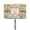 Swirly Floral 12" Drum Lamp Shade - Fabric (Personalized)