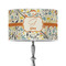 Swirly Floral 12" Drum Lampshade - ON STAND (Poly Film)