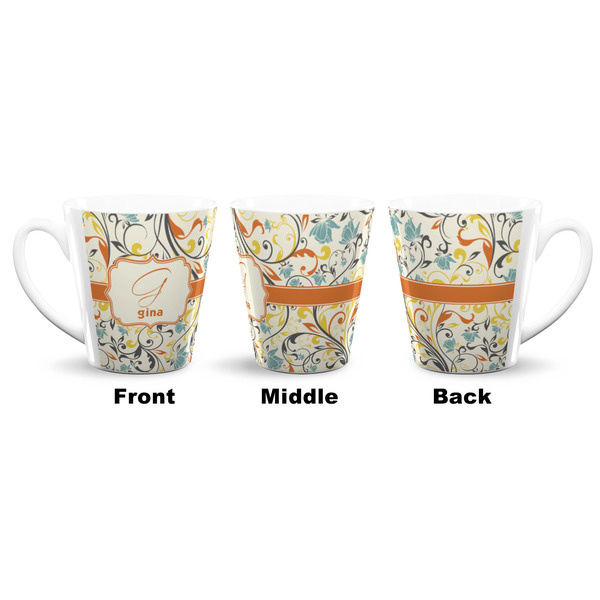 Swirly Floral 12 Oz Latte Mug - Approval