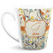 Swirly Floral 12 Oz Latte Mug - Front Full