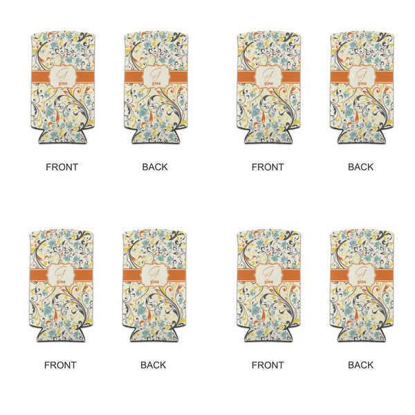 Swirly Floral 12oz Tall Can Sleeve - Set of 4 - APPROVAL