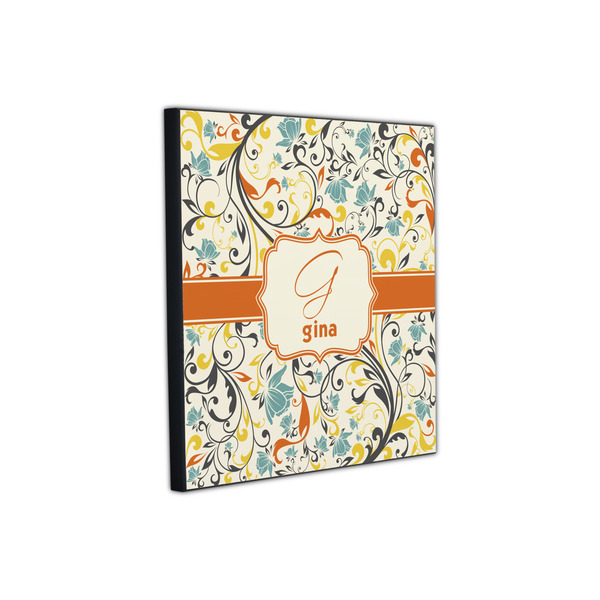 Swirly Floral 12x12 Wood Print - Angle View