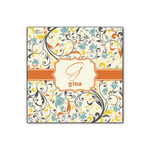 Swirly Floral Wood Print - 12x12 (Personalized)