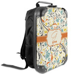 Swirly Floral Kids Hard Shell Backpack (Personalized)