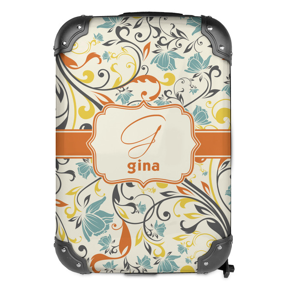 Swirly Floral 13" Hard Shell Backpacks - FRONT