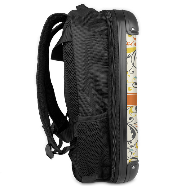 Swirly Floral 13" Hard Shell Backpacks - Side View