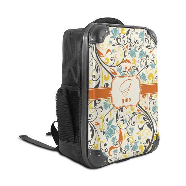 Swirly Floral 15" Backpack - ANGLE VIEW
