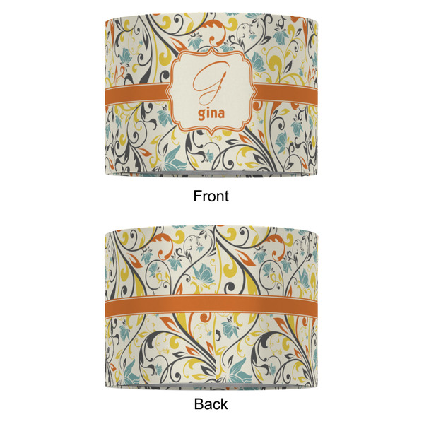 Swirly Floral 16" Drum Lampshade - APPROVAL (Fabric)