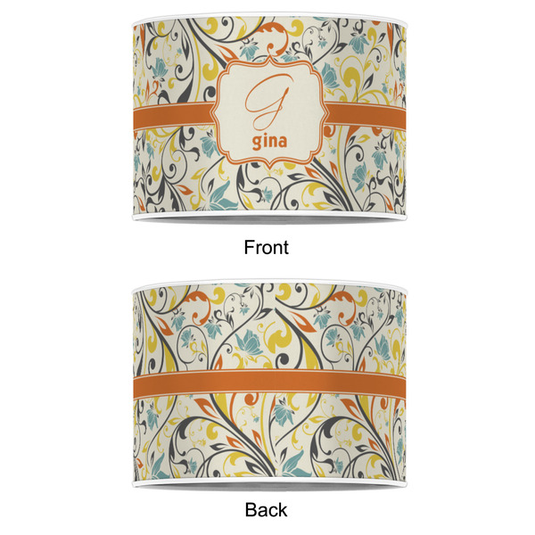 Swirly Floral 16" Drum Lampshade - APPROVAL (Poly Film)