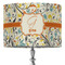 Swirly Floral 16" Drum Lampshade - ON STAND (Fabric)