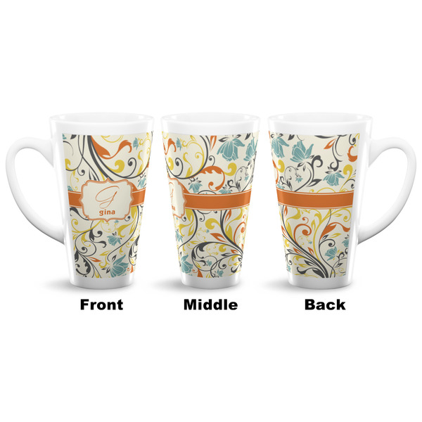 Swirly Floral 16 Oz Latte Mug - Approval
