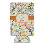 Swirly Floral Can Cooler (Personalized)