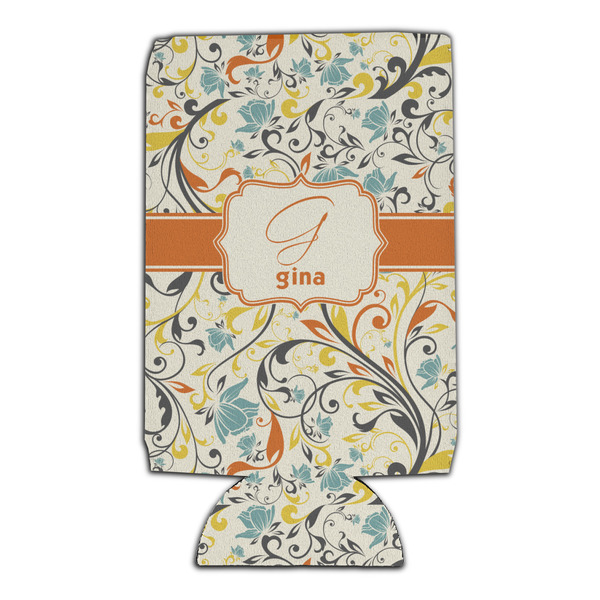 Swirly Floral 16oz Can Sleeve - Set of 4 - FRONT