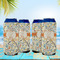 Swirly Floral 16oz Can Sleeve - Set of 4 - LIFESTYLE