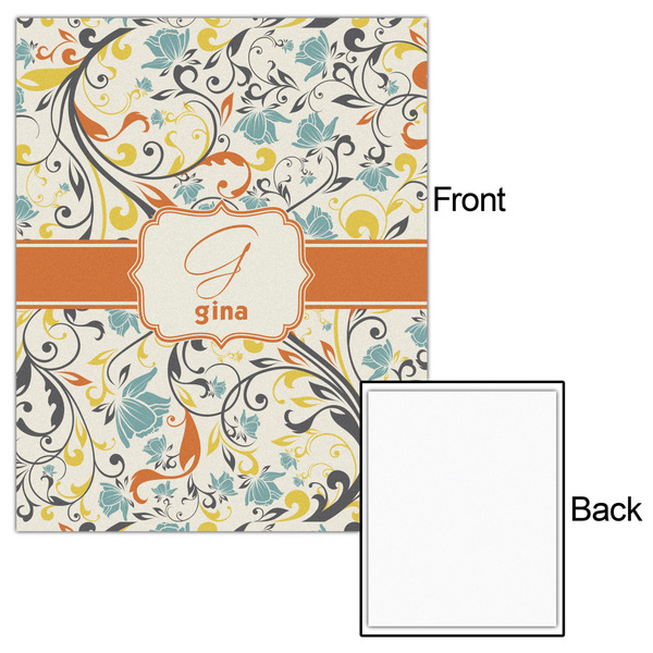 Swirly Floral 16x20 - Matte Poster - Front & Back