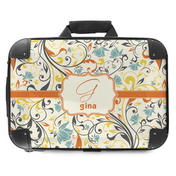 Swirly Floral Hard Shell Briefcase - 18" (Personalized)