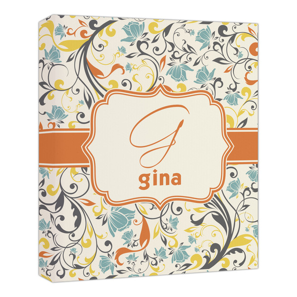 Custom Swirly Floral Canvas Print - 20x24 (Personalized)