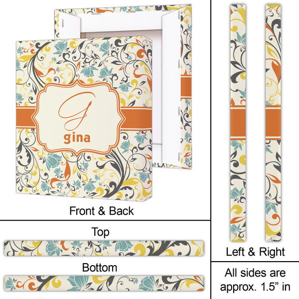 Swirly Floral 20x24 - Canvas Print - Approval