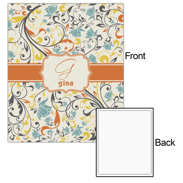 Swirly Floral 20x24 - Matte Poster - Front & Back