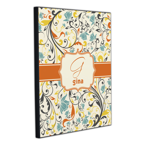 Swirly Floral 20x24 Wood Print - Angle View