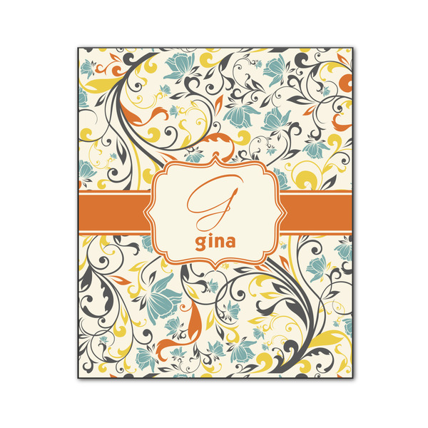 Swirly Floral 20x24 Wood Print - Front View