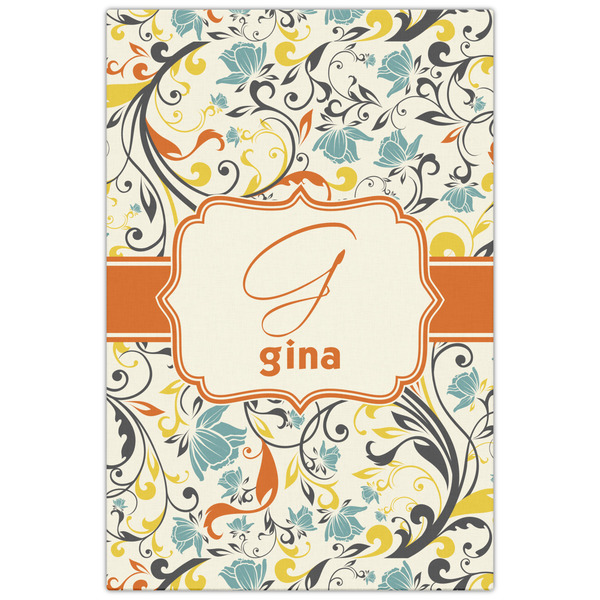 Swirly Floral 20x30 - Canvas Print - Front View