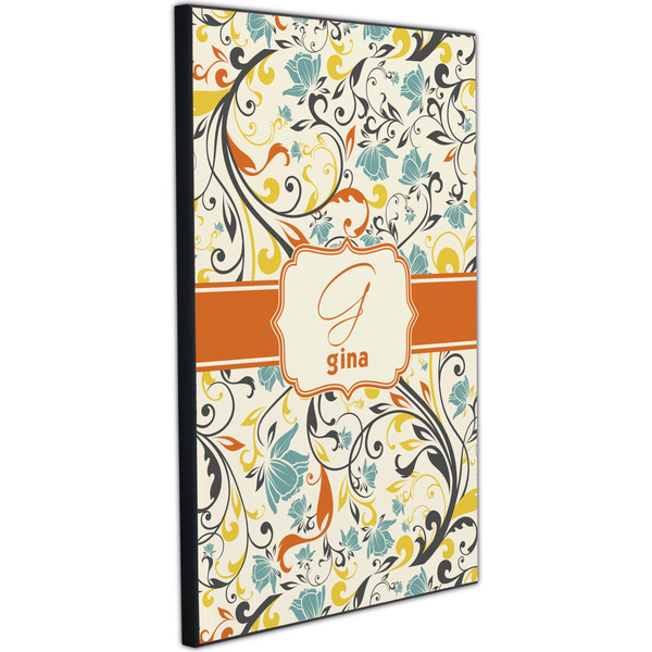 Swirly Floral 20x30 Wood Print - Angle View