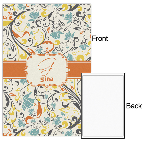 Swirly Floral 24x36 - Matte Poster - Front & Back