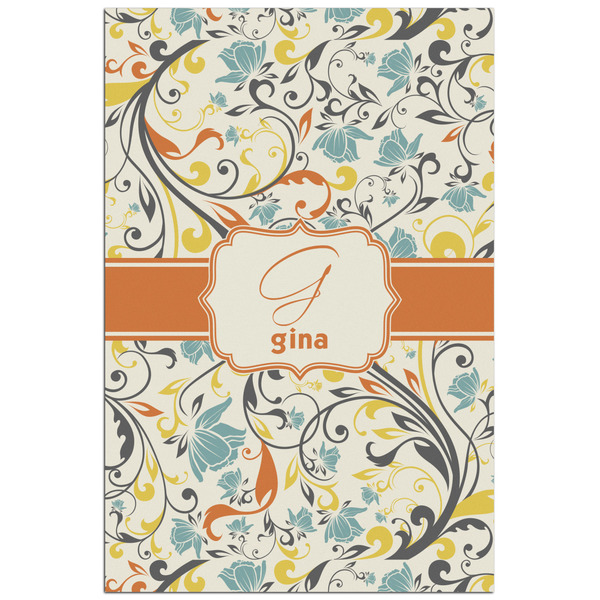 Custom Swirly Floral Poster - Matte - 24x36 (Personalized)