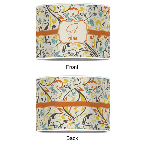 Swirly Floral 8" Drum Lampshade - APPROVAL (Poly Film)