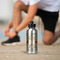 Swirly Floral Aluminum Water Bottle - Silver LIFESTYLE
