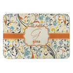 Swirly Floral Anti-Fatigue Kitchen Mat (Personalized)