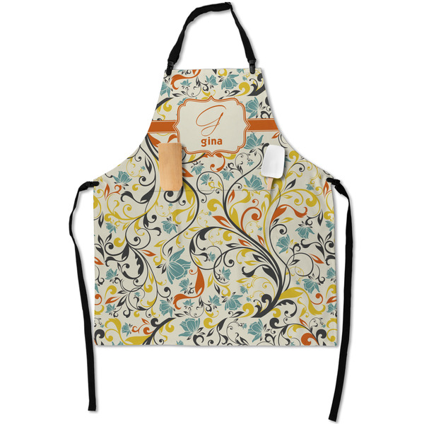 Swirly Floral Apron - Flat with Props (MAIN)