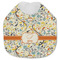 Swirly Floral Jersey Knit Baby Bib w/ Name and Initial