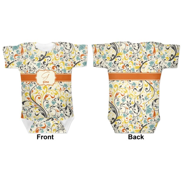 Swirly Floral Baby Bodysuit Approval