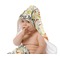Swirly Floral Baby Hooded Towel on Child