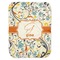 Swirly Floral Baby Swaddling Blanket (Personalized)