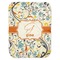 Swirly Floral Baby Swaddling Blanket (Personalized)