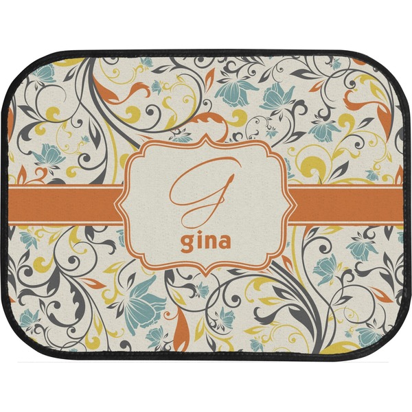 Swirly Floral Back Seat Car Mat