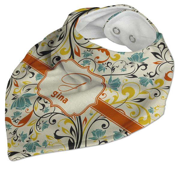 Swirly Floral Bandana Closed