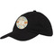 Swirly Floral Baseball Cap - Black (Personalized)