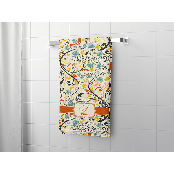 Swirly Floral Bath Towel - LIFESTYLE