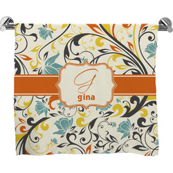 Swirly Floral Bath Towel (Personalized)