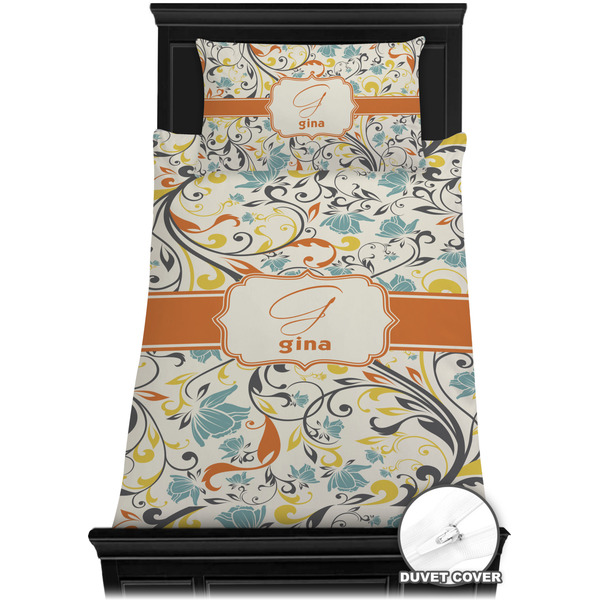 Swirly Floral Bedding Set (TwinXL) - Duvet