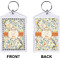 Swirly Floral Bling Keychain (Front + Back)