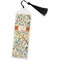 Swirly Floral Bookmark with tassel - Flat