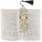 Swirly Floral Bookmark with tassel - In book