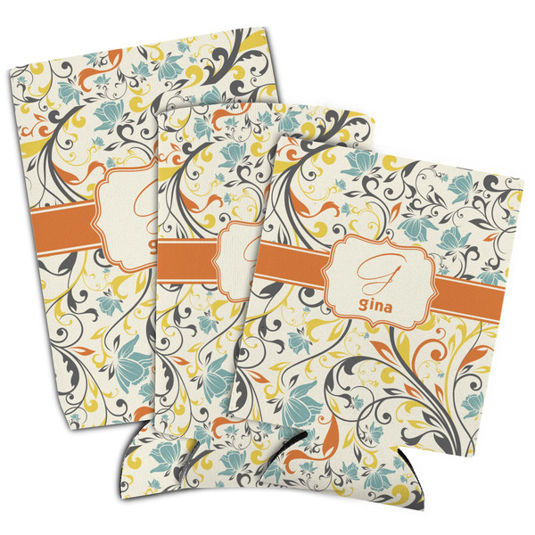 Swirly Floral Can Coolers - PARENT/MAIN