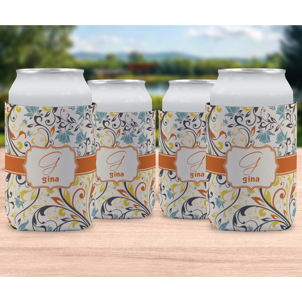 Swirly Floral Can Sleeve - LIFESTYLE